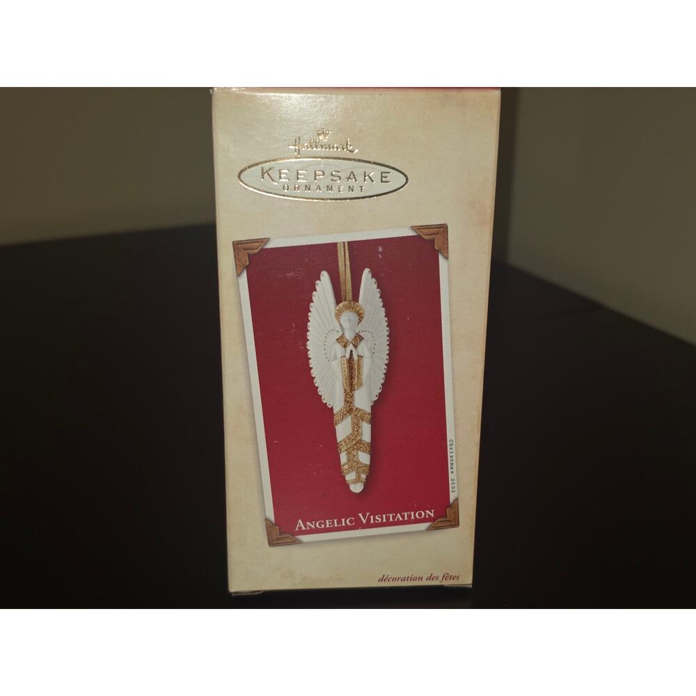 Hallmark Keepsake‎ 2002 Angelic Visitation Angel Porcelain Christmas Ornament